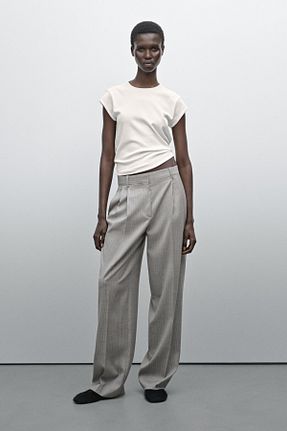 شلوار قهوه ای زنانه پشمی Massimo Dutti - کد 891993859