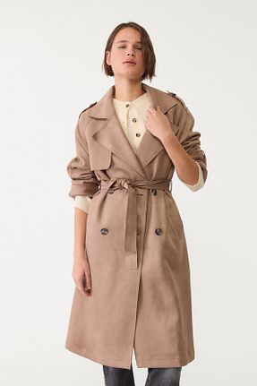 ترنچکت قهوه ای زنانه پلی استر Stradivarius - کد 846237552