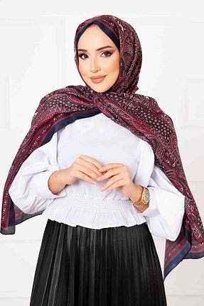 شال طوسی زنانه پنبه ای EBRUTESETTÜR - کد 892001102