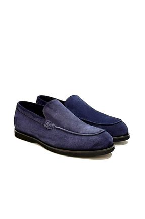 کفش کژوال سرمه ای مردانه چرم خالص Trust Shoes - کد 892007080