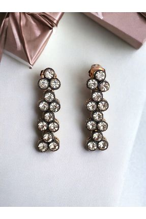 گوشواره جواهر سفید زیرکن FAYRA ACCESSORIES - کد 892435285