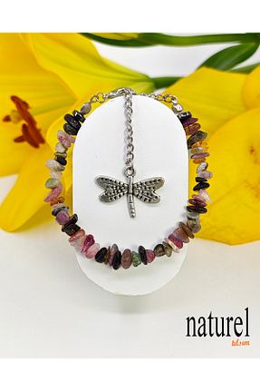 دستبند جواهر رنگی زنانه سنگ طبیعی Naturel Tılsım - کد 336681850