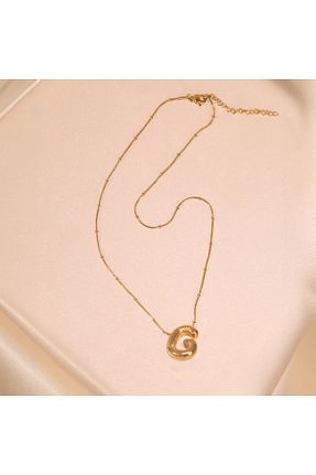 گردنبند استیل ( فولاد ) قهوه ای زنانه استیل ضد زنگ FOURSOLOS - کد 892029667