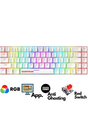 کیبورد گیمر قرمز Sarftech - کد 892027774