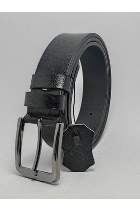 کمربند مشکی مردانه چرم خالص genuine leather company eds - کد 66536717