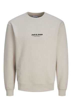 سوئیشرت بژ مردانه ساده Jack & Jones - کد 892247189