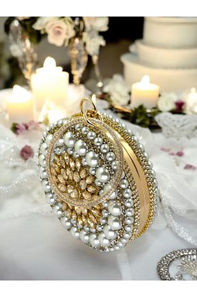 کیف مجلسی نارنجی زنانه پارچه ای MidStore - کد 898179912