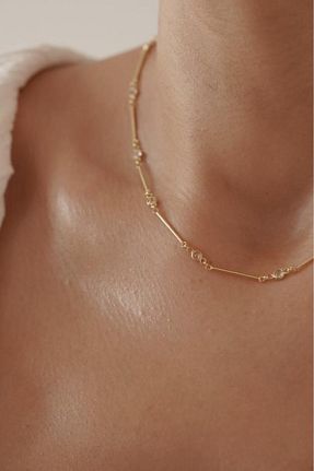 گردنبند نقره رنگی زنانه 925 عیار AŞIK ACCESSORIES - کد 892056767