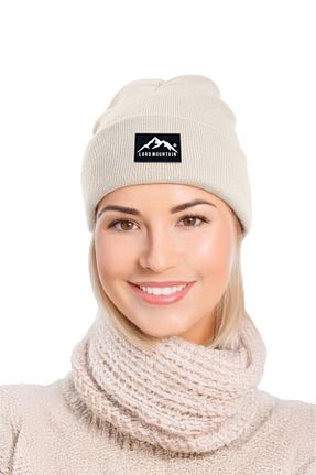 کلاه پشمی بژ زنانه اکریلیک Lord Mountain - کد 892239400