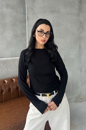 بادی مشکی زنانه یقه دوچرخه Seda Yalçın Atelier - کد 892142380