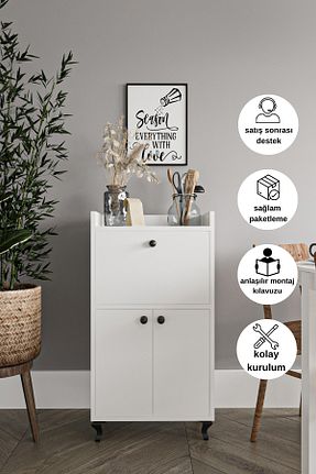 کابینت چند منظوره سفید Suntalam DEWOODY - کد 250639303