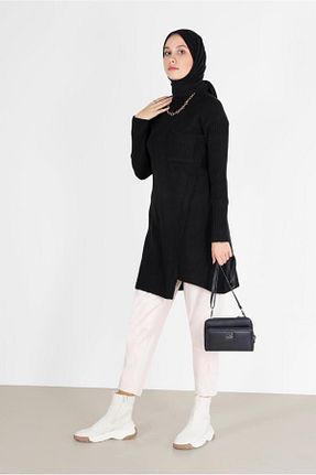 تونیک حجاب مشکی زنانه مخلوط ویسکون Alvina - کد 804410337