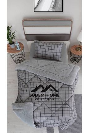 لحاف تکنفره طوسی Silikon Sudemhome - کد 825930732