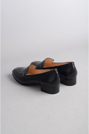 کفش پاشنه بلند کلاسیک مشکی زنانه چرم خالص SEÇ KUNDURA - کد 892149191