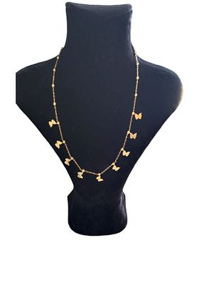 گردنبند استیل ( فولاد ) طلائی زنانه استیل (فولاد) Elifintakisi - کد 846981793