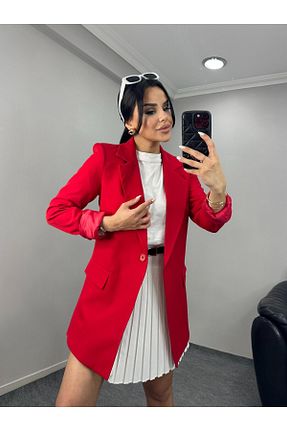 کت قرمز زنانه Blazer Genel Markalar - کد 877823875