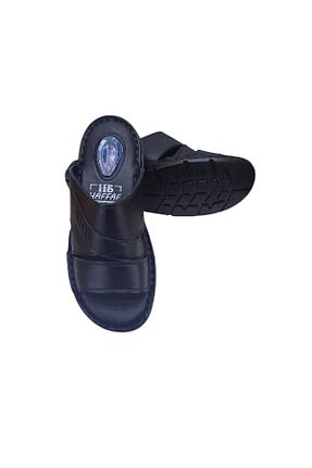 دمپائی مشکی مردانه چرم خالص RubinLeather - کد 832109881