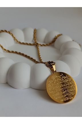 گردنبند استیل ( فولاد ) طلائی زنانه استیل ضد زنگ PileaD - کد 892256022