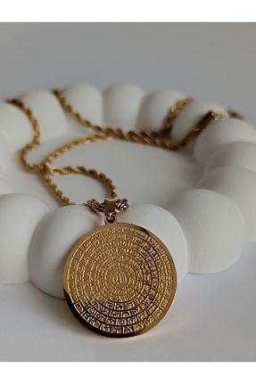 گردنبند استیل ( فولاد ) طلائی زنانه استیل ضد زنگ PileaD - کد 892250237