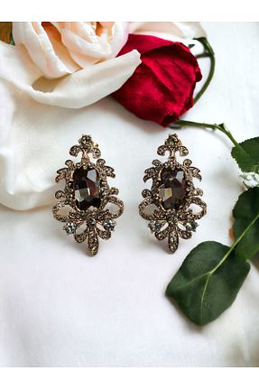 گوشواره جواهر طوسی زیرکن FAYRA ACCESSORIES - کد 892247674