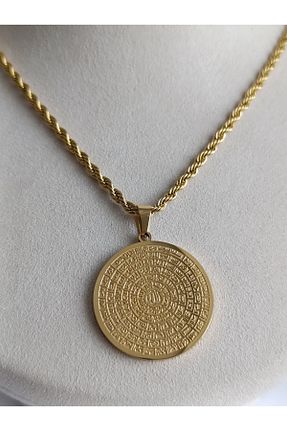 گردنبند استیل ( فولاد ) طلائی زنانه استیل ضد زنگ PileaD - کد 892250237