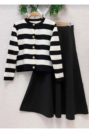 ست بالاتنه و پائین تنه حجاب مشکی کلوش MODA VEDAT - کد 892257221