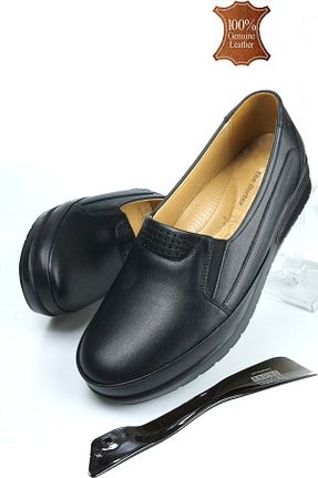 کفش کژوال مشکی زنانه چرم خالص Dortex - کد 239876550