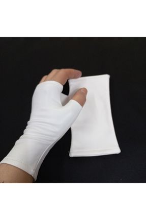 دستکش سفید زنانه چرم مصنوعی es moda shop - کد 892294695