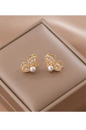 گوشواره مروارید قهوه ای مروارید آب شیرین Nice For You - کد 892280636
