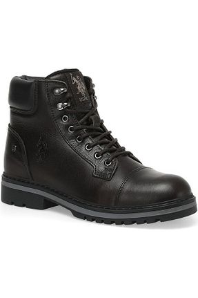 بوت / نیم بوت مشکی مردانه چرم خالص U.S. Polo Assn. - کد 442589503
