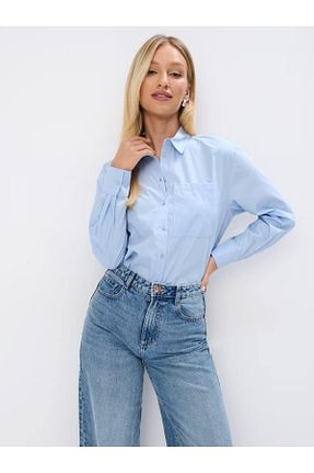 پیراهن آبی زنانه رگولار SELAZRA - کد 892134592