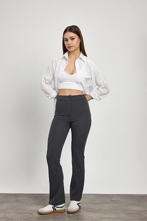 شلوار طوسی زنانه پارچه Rays - کد 843021559