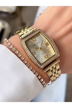 ساعت مچی زرد زنانه 26-30 میلی متر Ferrucci - کد 871402289
