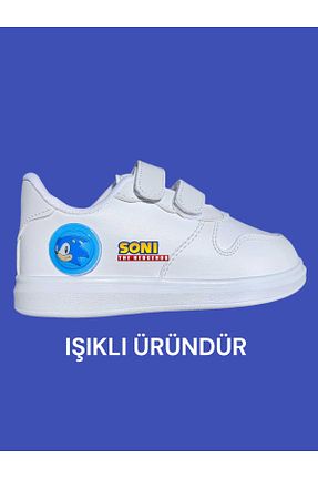 کفش اسنیکر سفید بچه گانه چسبی LİASSHOES - کد 892331264