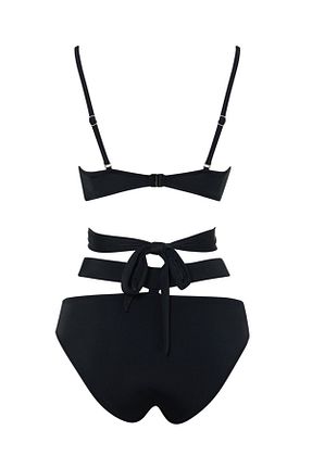 ست بیکینی مشکی زنانه لیکرا SAILOR moda - کد 256821855