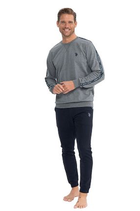 ست لباس راحتی طوسی مردانه طرح دار U.S. Polo Assn. - کد 855764304