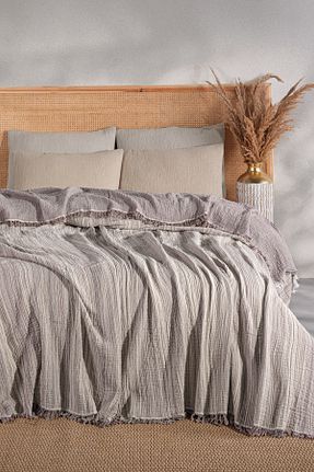 روتختی دونفره بژ پنبه ای MYLASA HOME - کد 812818967