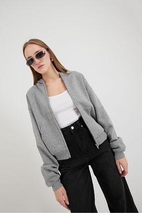 سوئیشرت طوسی زنانه ساده Addax - کد 863262870