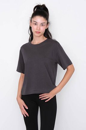 تیشرت طوسی زنانه رگولار Addax - کد 762440834