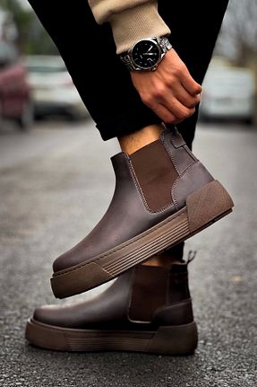 بوت / نیم بوت قهوه ای زنانه نبوک Chekich - کد 236373870