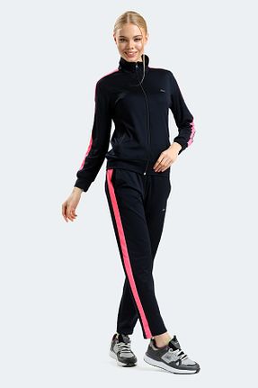 ست گرمکن سرمه ای زنانه مخلوط پلی استر Slazenger - کد 653807288