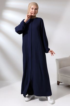کلاه و ابایا سرمه ای زنانه مخلوط ویسکون ihvanonline - کد 812265843