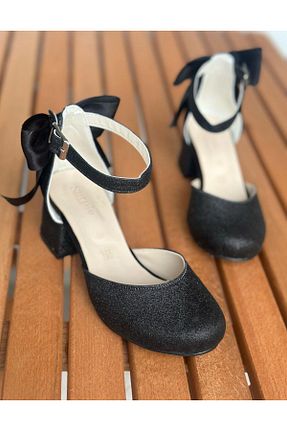 کفش پاشنه بلند کلاسیک مشکی بچه گانه چرم مصنوعی Surpie Shoes - کد 893561033