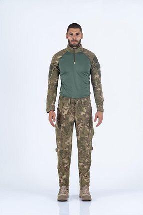 تیشرت خاکی مردانه اسلیم فیت Combat Tactical - کد 517017766