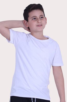 تیشرت سفید بچه گانه رگولار FYK KİDS - کد 675451615