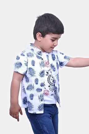 پیراهن آبی بچه گانه رگولار FYK KİDS - کد 838446672