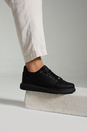 کفش اسنیکر مشکی مردانه بند دار L.A Polo - کد 775566732