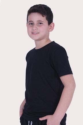 تیشرت مشکی بچه گانه رگولار FYK KİDS - کد 675457402