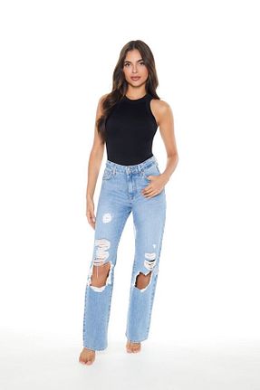 بادی مشکی زنانه یقه ایستاده Forever 21 - کد 892391594