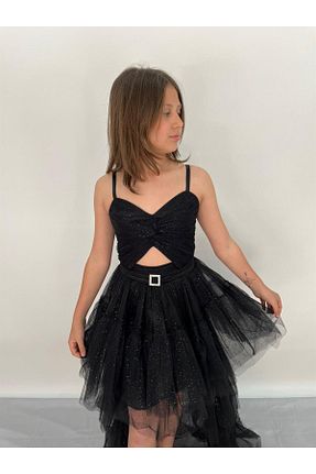 لباس مجلسی و فارغ التحصیلی مشکی بچه گانه ساتن BUTİKHAPPYKİDS - کد 704550138